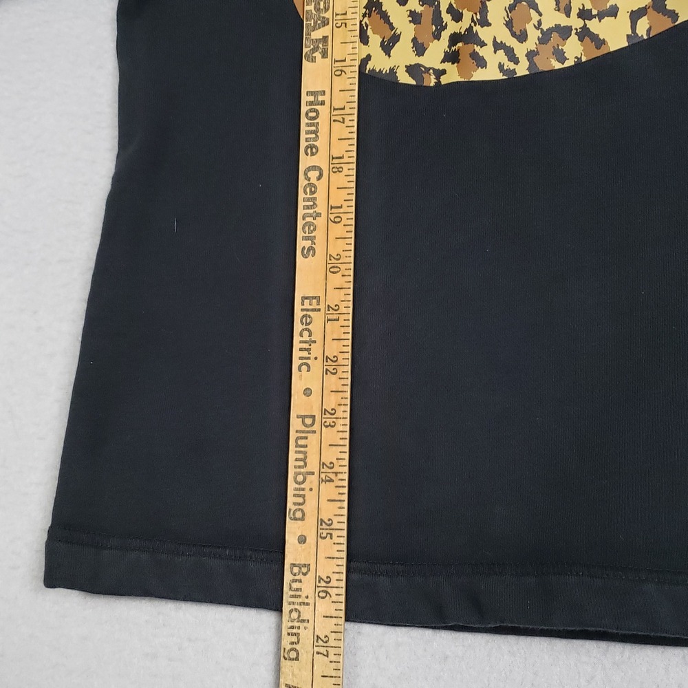 Nike Leopard Print Swoosh Crewneck Sweatshirt Black Athleisure‎ Women's Size 2X - Picture 5 of 8